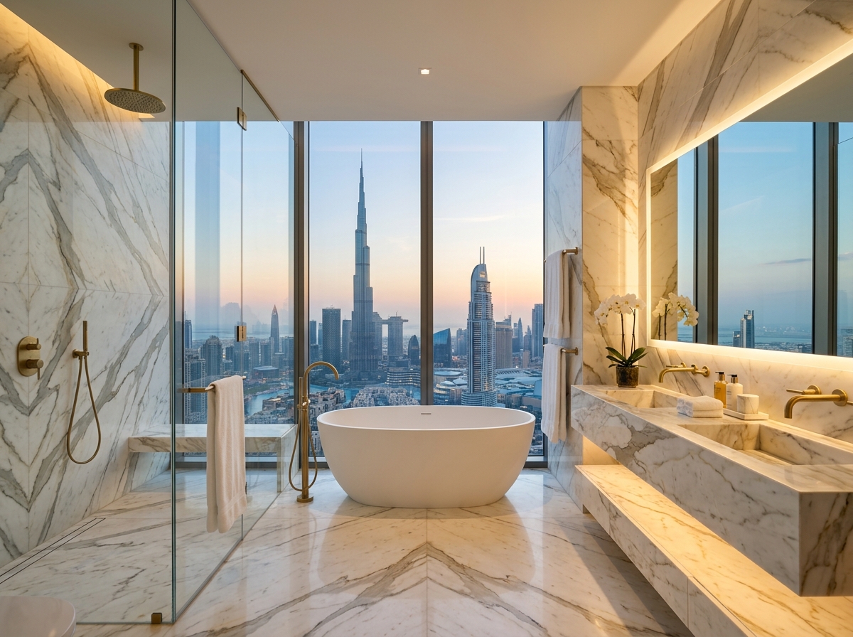 Master Suite Marble Spa Washroom
